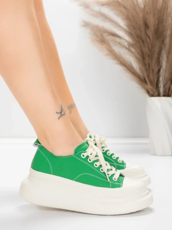 Ženske sportske cipele od prirodne kože 227802 Zelena | Advancer