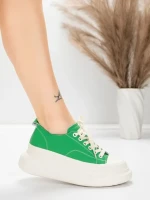 Ženske sportske cipele od prirodne kože 227802 Zelena | Advancer