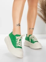 Ženske sportske cipele od prirodne kože 227802 Zelena | Advancer