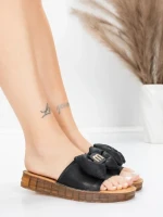 Ženske papuče od prave kože 28118 Crna | Advancer