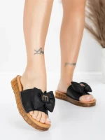 Ženske papuče od prave kože 28118 Crna | Advancer