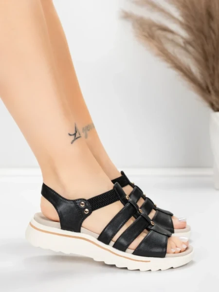 ženske sandale od prave kože 3FR035 Crna | Advancer