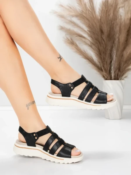 ženske sandale od prave kože 3FR035 Crna | Advancer