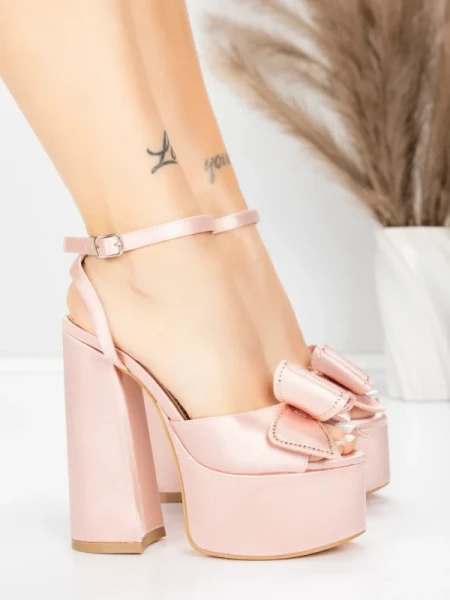 Sandale s debelom petom i platformom za žene 3KV52 Ružičasta | Mei