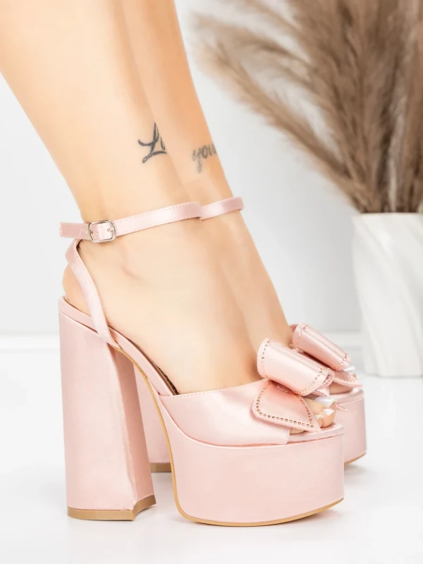 Sandale s debelom petom i platformom za žene 3KV52 Ružičasta | Mei
