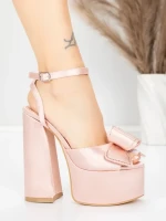 Sandale s debelom petom i platformom za žene 3KV52 Ružičasta | Mei