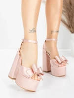 Sandale s debelom petom i platformom za žene 3KV52 Ružičasta | Mei