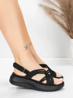 Sandale s platformom za žene 5GS67 Crna | Mei