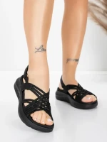 Sandale s platformom za žene 5GS67 Crna | Mei