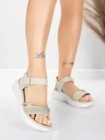 Sandale s platformom za žene 5GS68 Bež | Mei