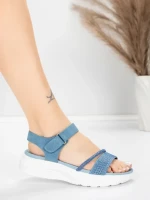 Sandale s platformom za žene 5GS68 Plava | Mei