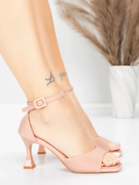 Sandale s tankom petom za žene 5GZ90 Ružičasta | Mei