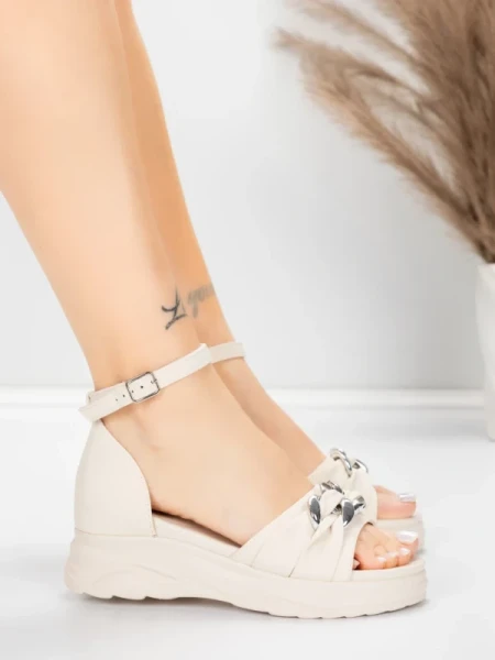 Sandale s platformom za žene 5H75 Bež | Mei