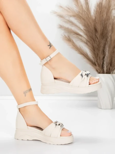 Sandale s platformom za žene 5H75 Bež | Mei