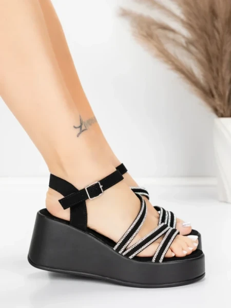 Sandale s platformom za žene 5H78 Crna | Mei