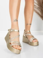 Sandale s platformom za žene 5H78 Zlatna | Mei
