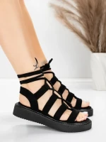 Sandale s niskim potplatom za žene 5H79 Crna | Mei