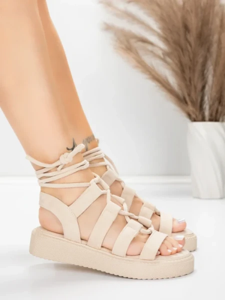 Sandale s niskim potplatom za žene 5H79 Bež | Mei