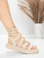 Sandale s niskim potplatom za žene 5H79 Bež | Mei