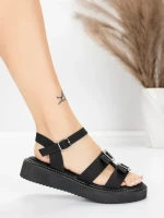 Sandale s niskim potplatom za žene 5H80 Crna | Mei