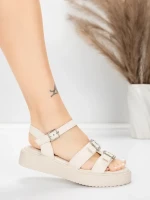 Sandale s niskim potplatom za žene 5H80 Bež | Mei