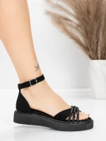 Sandale s niskim potplatom za žene 5H81 Crna | Mei