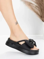 Ženske papuče od prave kože TP637-1 Crna | Formazione