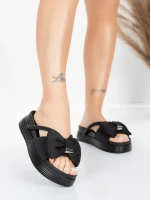 Ženske papuče od prave kože TP637-1 Crna | Formazione