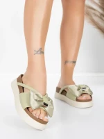 Ženske papuče od prave kože TP637-1 Zelena | Formazione