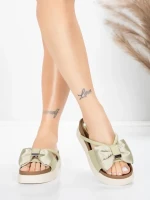 Ženske papuče od prave kože TP637-1 Zelena | Formazione