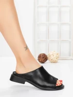Papuci Dama cu Talpa Joasa 5SY37 BLACK | MEI