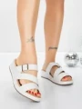 Papuci Dama cu Talpa Joasa 5GS26 WHITE | MEI