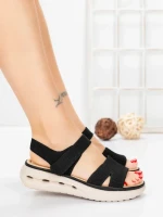 Sandale Dama cu Talpa Joasa 5GS28 BLACK | MEI