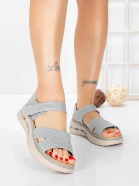 Sandale Dama cu Talpa Joasa 5GS28 GREY | MEI