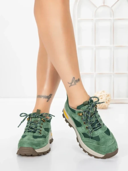 Pantofi Casual Dama din piele naturala K22112 GREEN | BERLINER