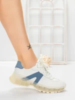 Pantofi Sport Dama din piele naturala 2382-3 BLUE | FRANCO GERARDO