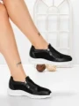 Pantofi Casual Dama din piele naturala CS07 BLACK | FRANCO GERARDO
