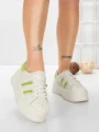 Pantofi Sport Dama din piele naturala P58023 WHITE-GREEN | BERLINER