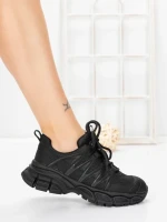Pantofi Sport Dama din piele naturala 2382-1 BLACK | FRANCO GERARDO