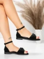 Sandale Dama cu Talpa Joasa 5PT25 BLACK | MEI