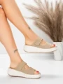 Papuci Dama cu Platforma 5GS35 BEIGE | MEI