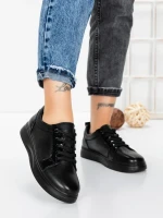 Pantofi Casual Dama din piele naturala 3113Q02 BLACK | STEPHANO