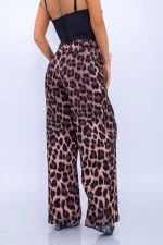 Hlače za žene 12261 Leopard Smeđi | Fashion