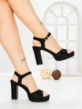 Sandale Dama cu Toc Gros JJ23-18 BLACK | FESTISIMO