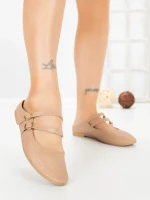 Papuci Dama cu Talpa Joasa PS888-33 KHAKI | CINK ME