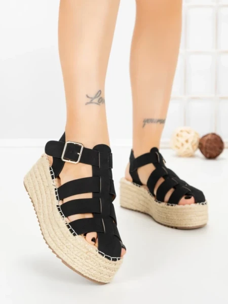 Sandale Dama cu Platforma MT21-7 BLACK | CINK ME