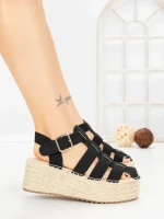 Sandale Dama cu Platforma MT21-7 BLACK | CINK ME