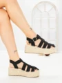Sandale Dama cu Platforma MT21-7 BLACK | CINK ME