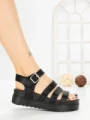 Sandale Dama cu Platforma 98-142 BLACK | VIVIRICH