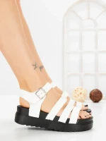 Sandale Dama cu Platforma 98-142 WHITE | VIVIRICH